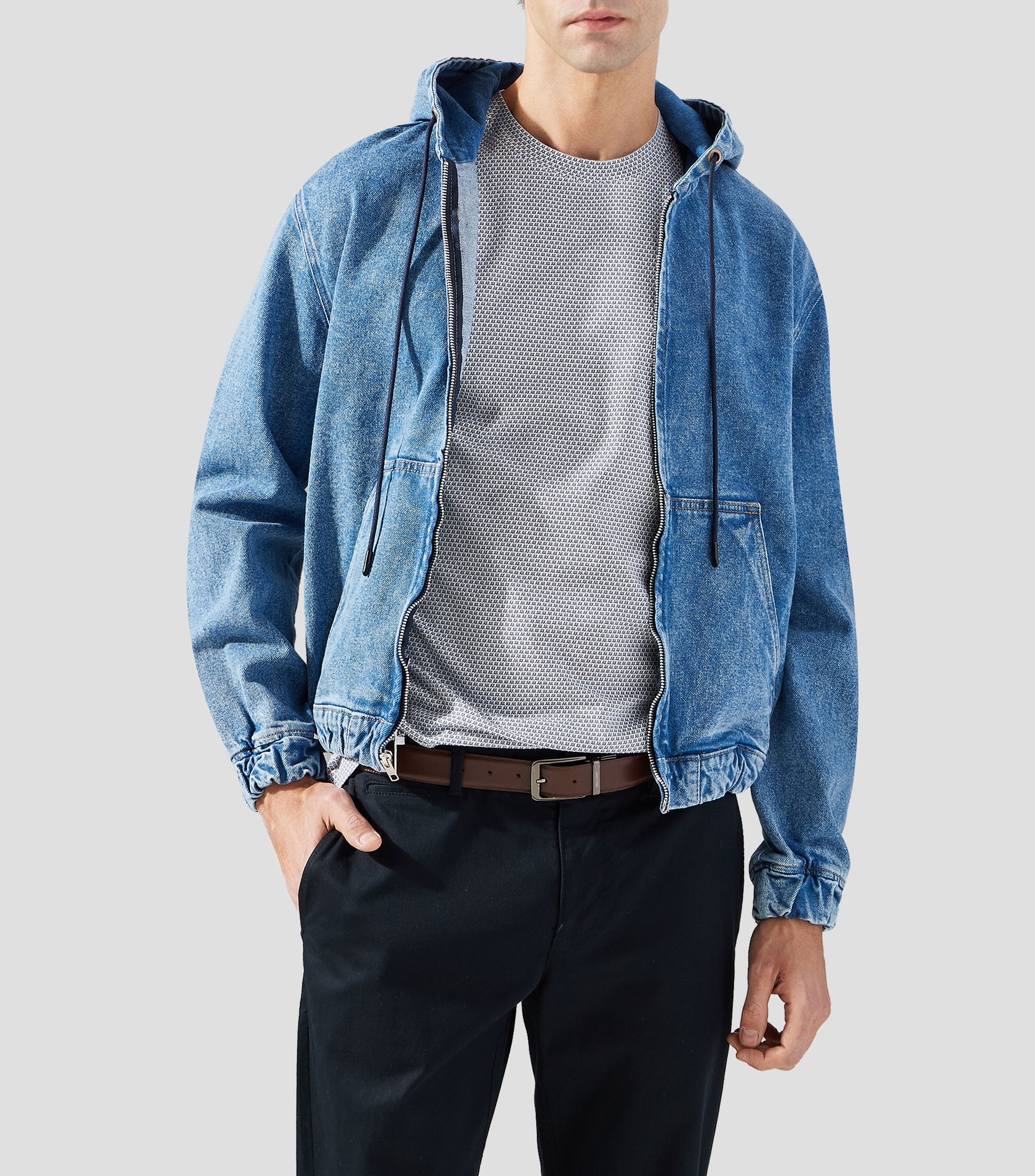 Chamarra denim Hombre